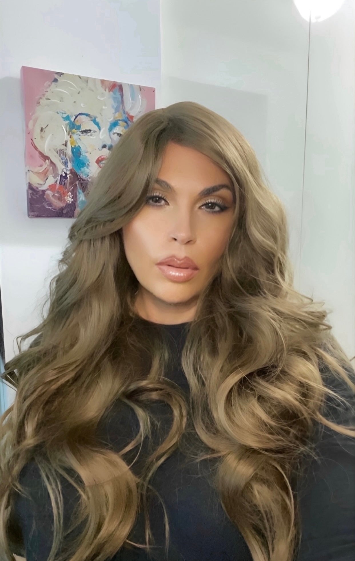 Marilyn Monroe on Canvas Raised Print