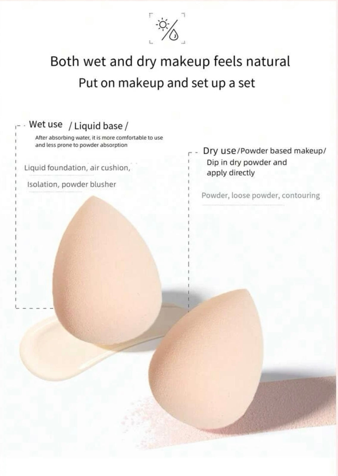 Water drop Shaped Makeup Sponge