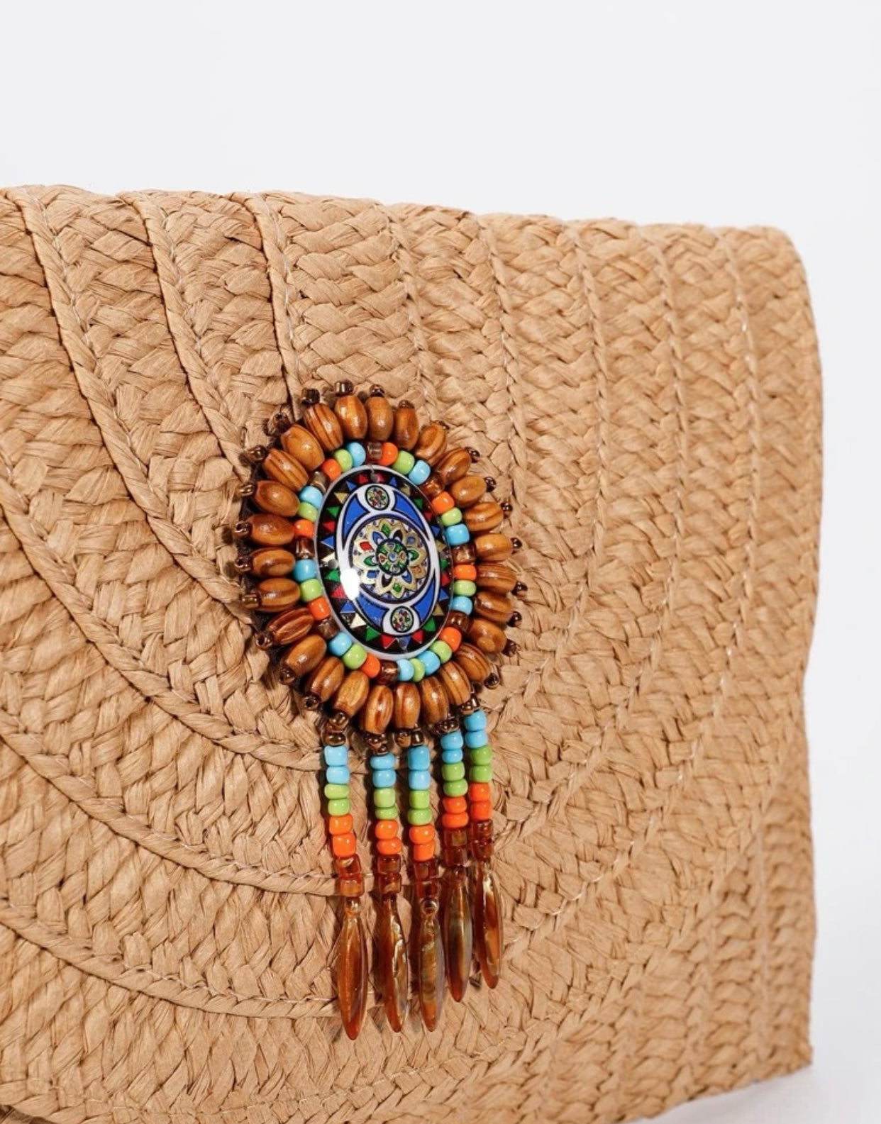 Bora Bora Straw Clutch