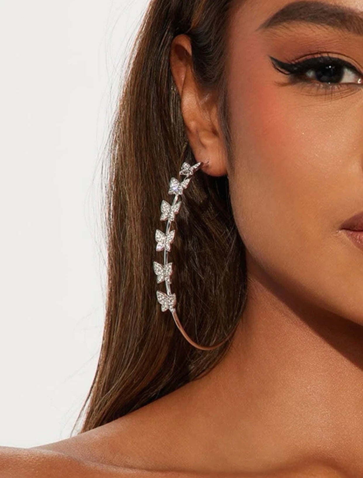 Madame Butterfly Hoop Earrings
