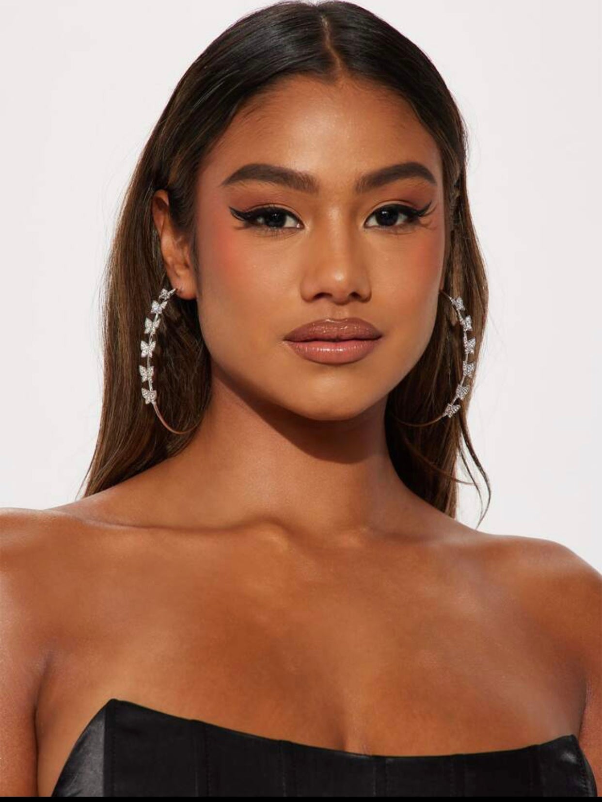 Madame Butterfly Hoop Earrings