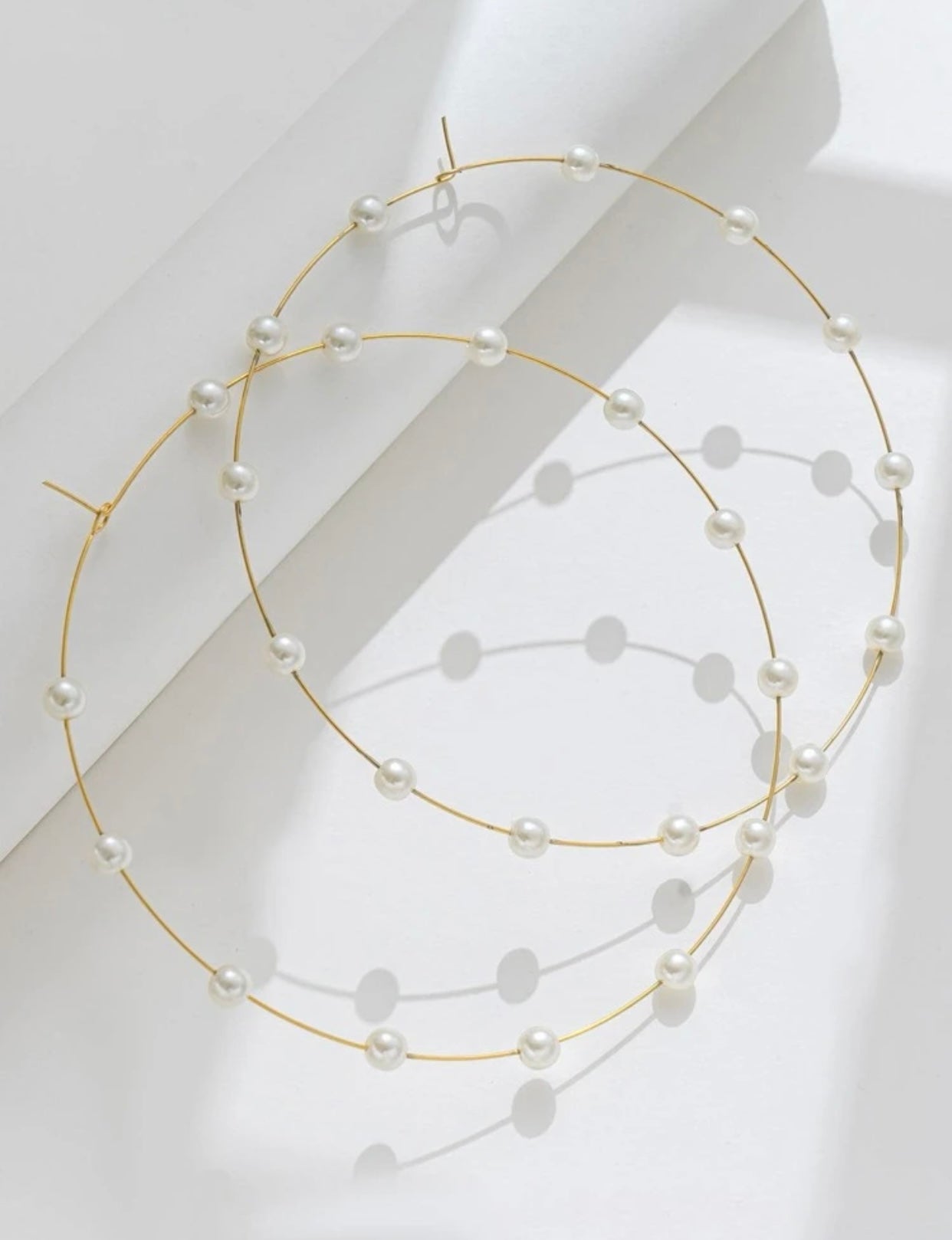 Bianca Pearl Hoop Earrings