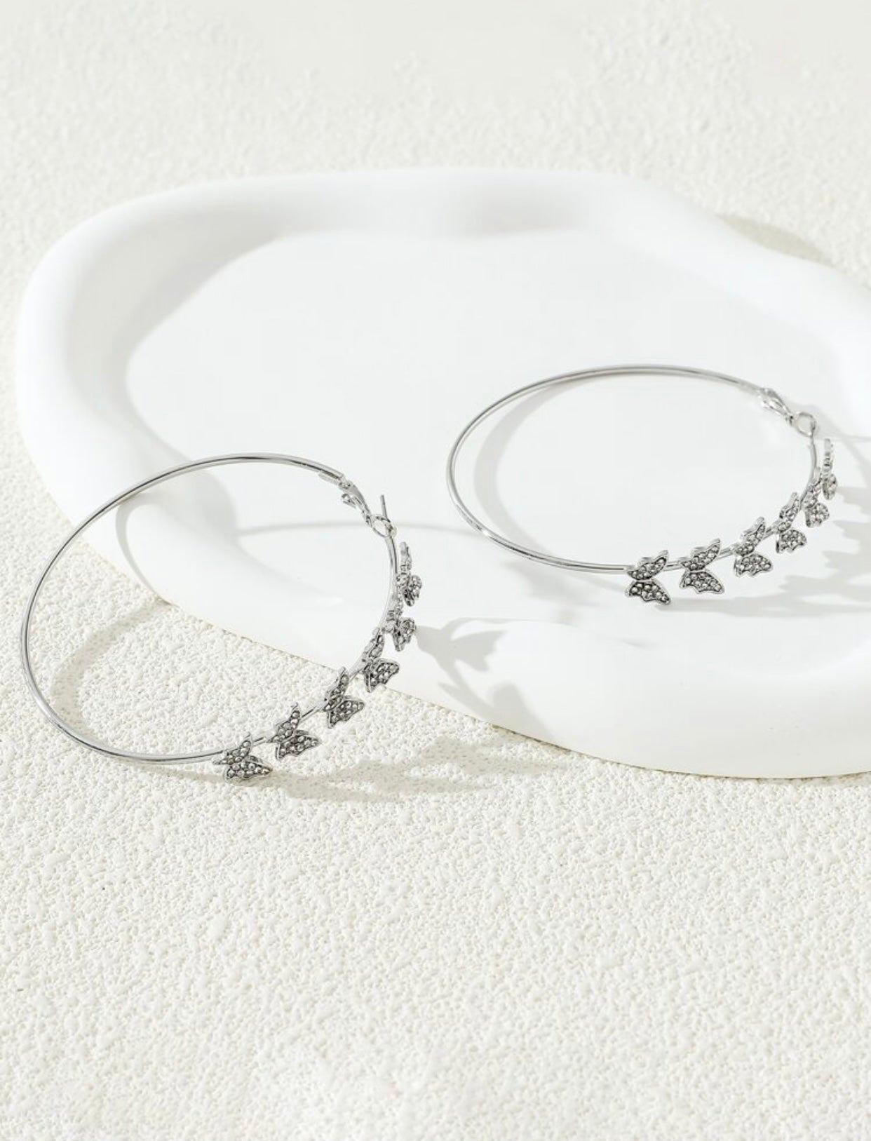 Madame Butterfly Hoop Earrings
