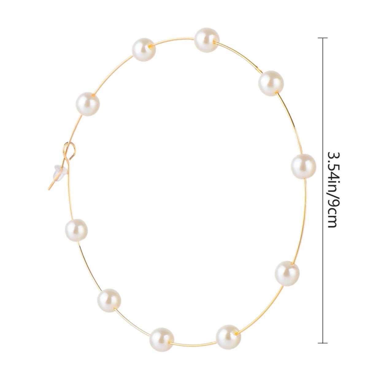 Bianca Pearl Hoop Earrings
