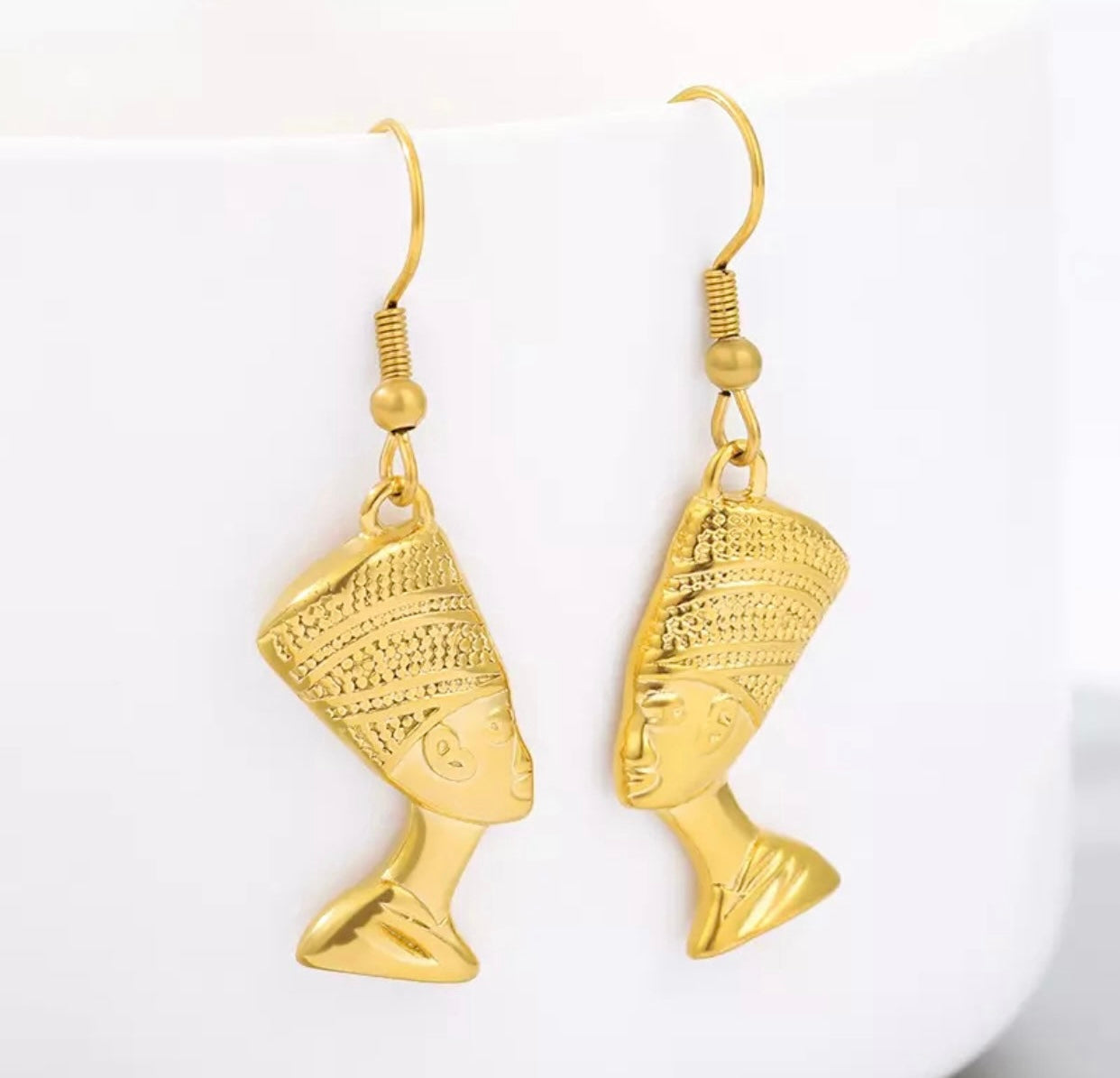 Queen Nefertiti Bangle & Earrings Bracelet Stainless Steel Set