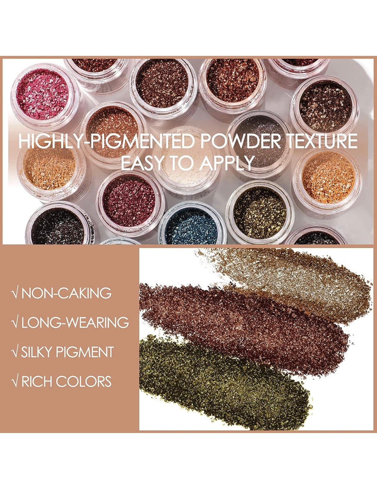 Sunkissed Loose Glitter Eyeshadow▪️Tan