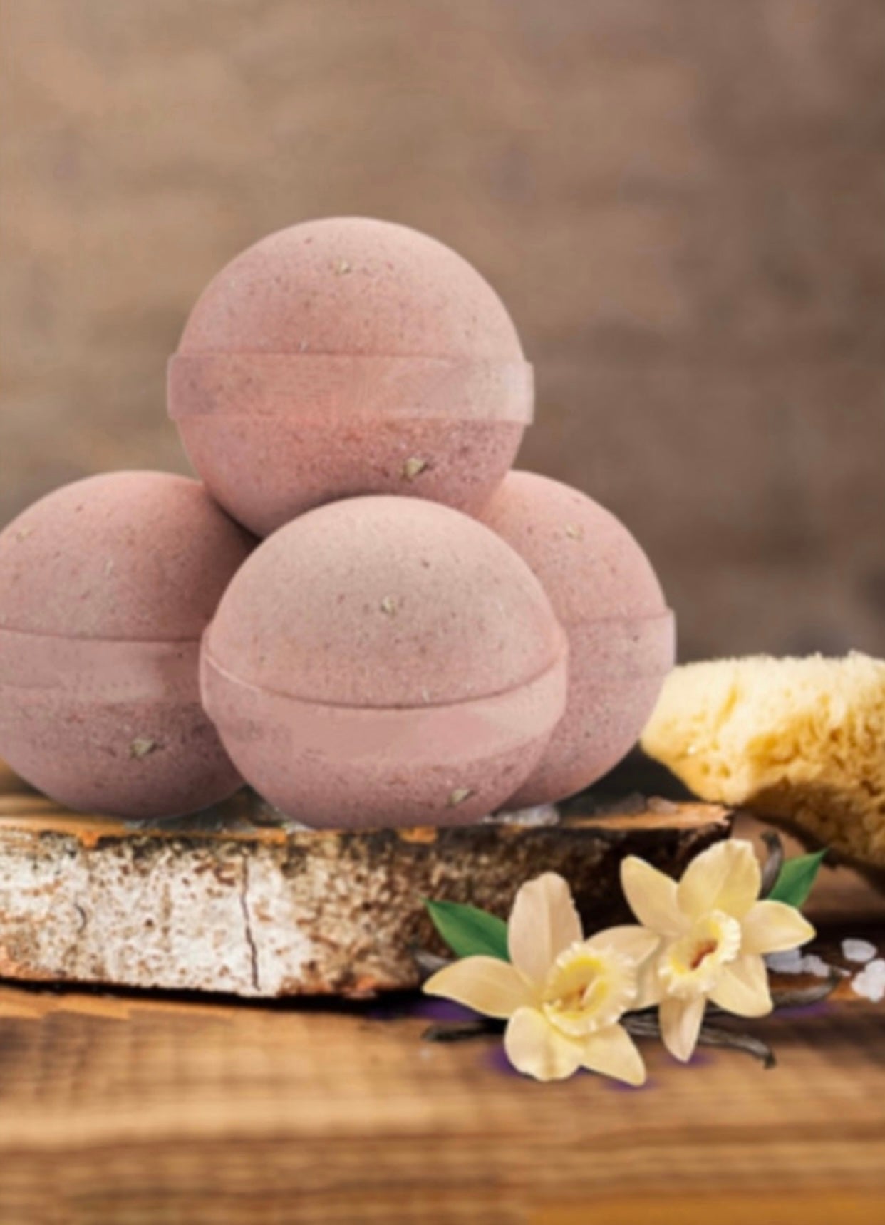 Tahitian Vanilla All Natural Bath Bomb (3 piece)