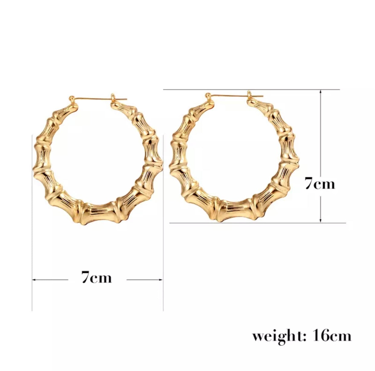 Bamboo Gold Earrings