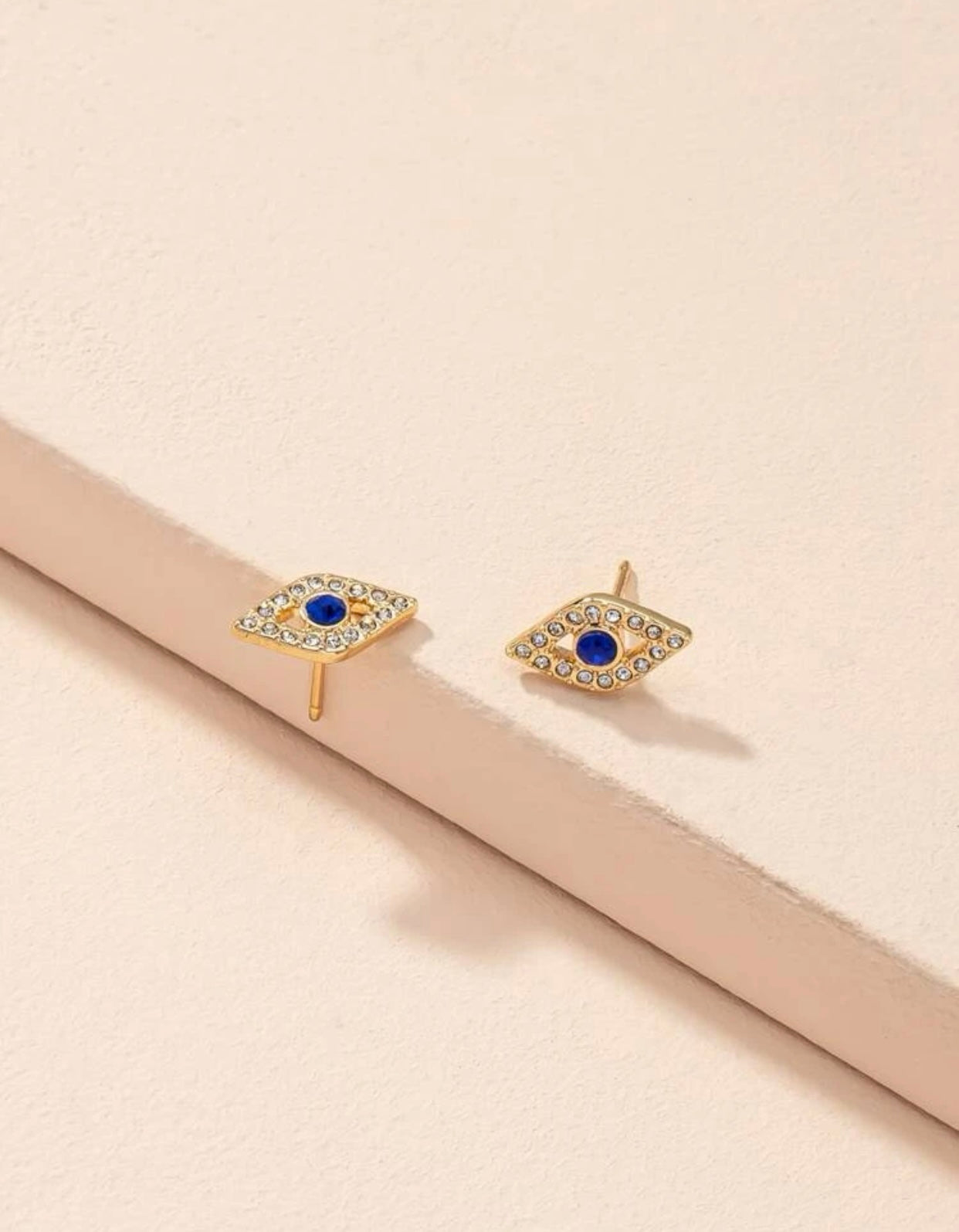 Nazar Rhinestone Stud Earrings