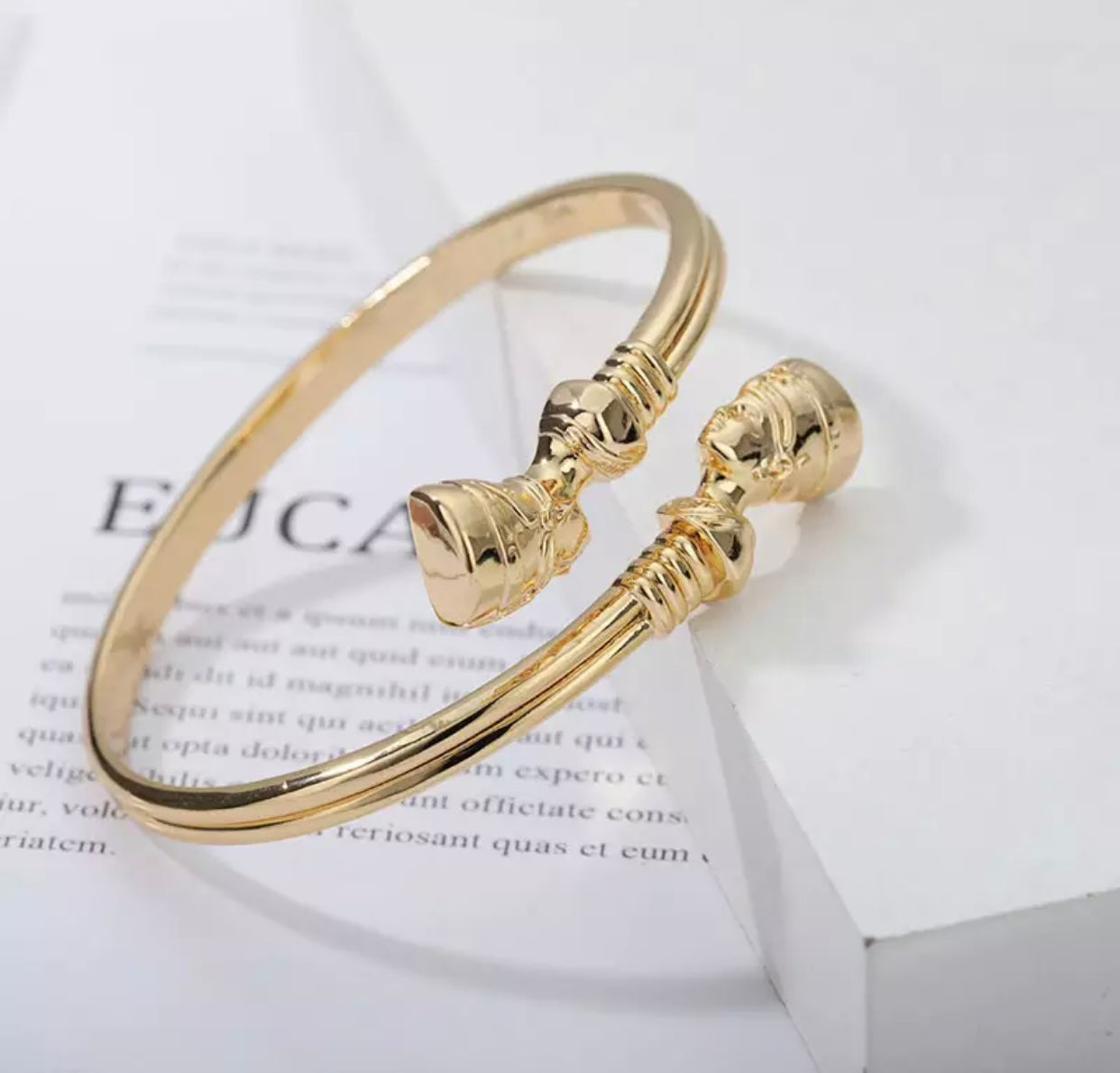 Queen Nefertiti Bangle & Earrings Bracelet Stainless Steel Set