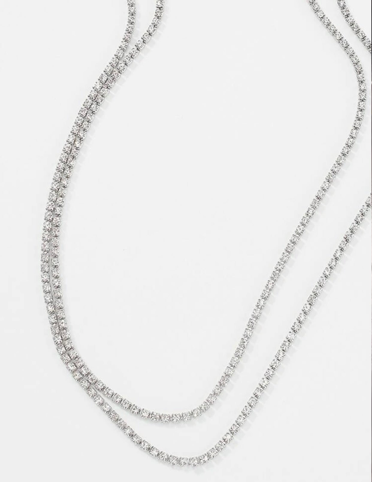 Dainty Dripdraw Rhinestone Necklace