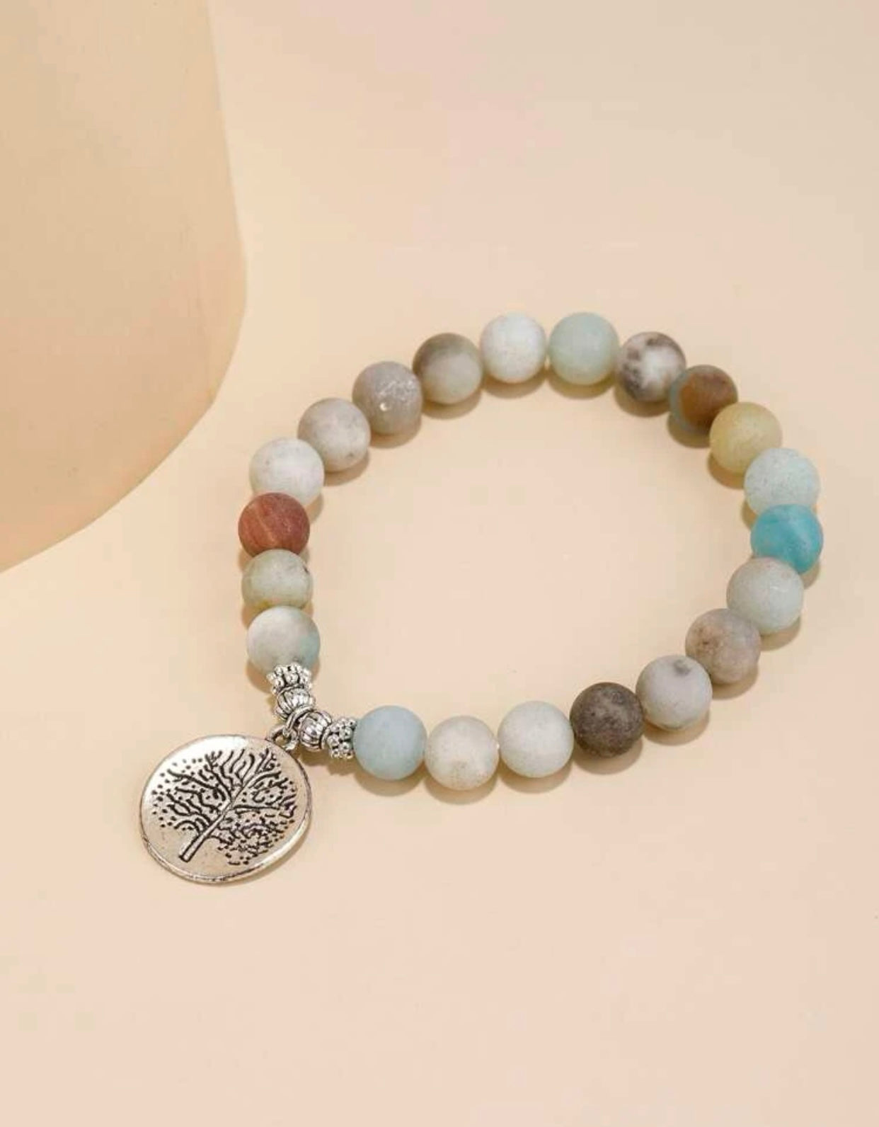 Tree Of Life Beaded Charm Bracelet