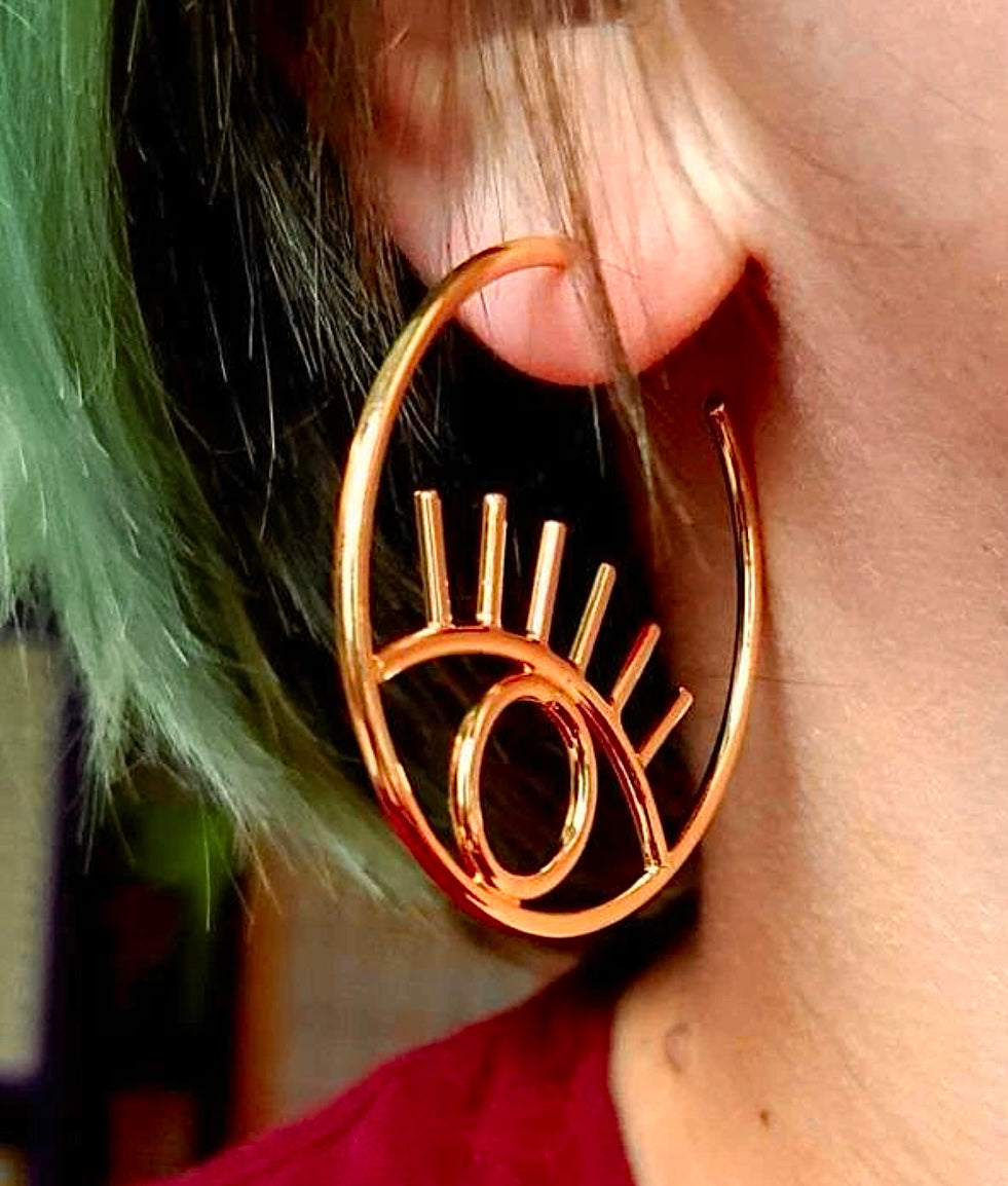 Nazar Hoop Earrings