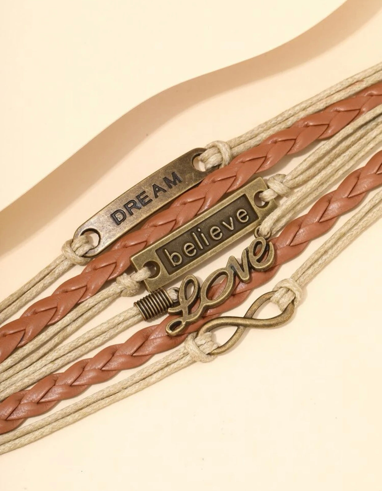 Bronze Tree of Life Leather Cord Bracelet