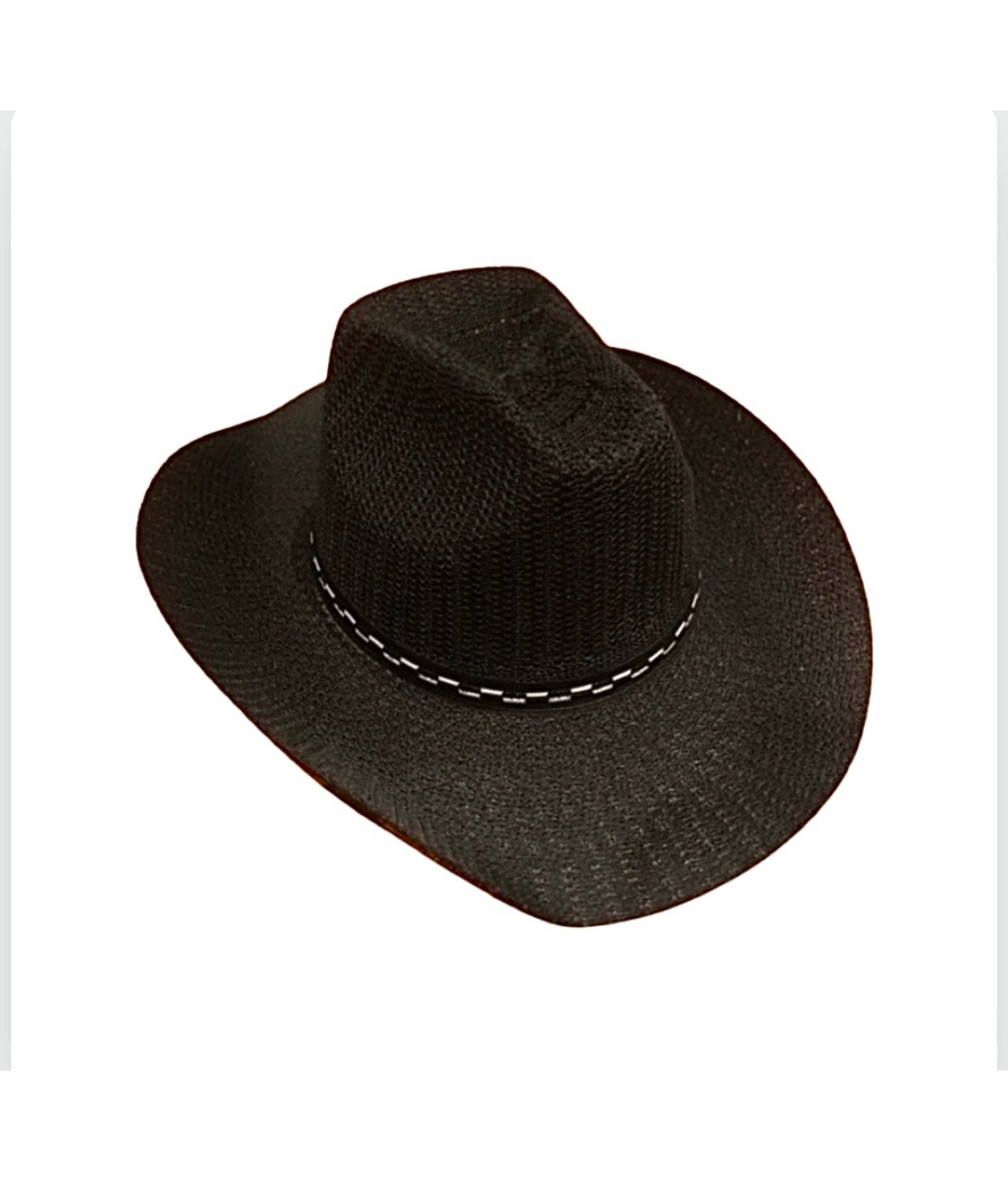 Knitted Mesh Cowboy Sun Hat with Navajo Detailing