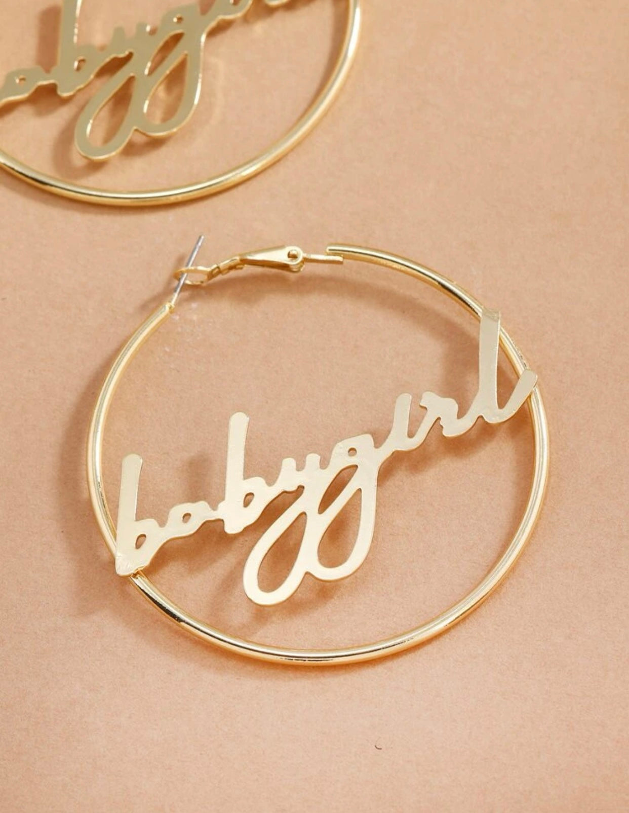 Gold Babygirl Hoop Earrings