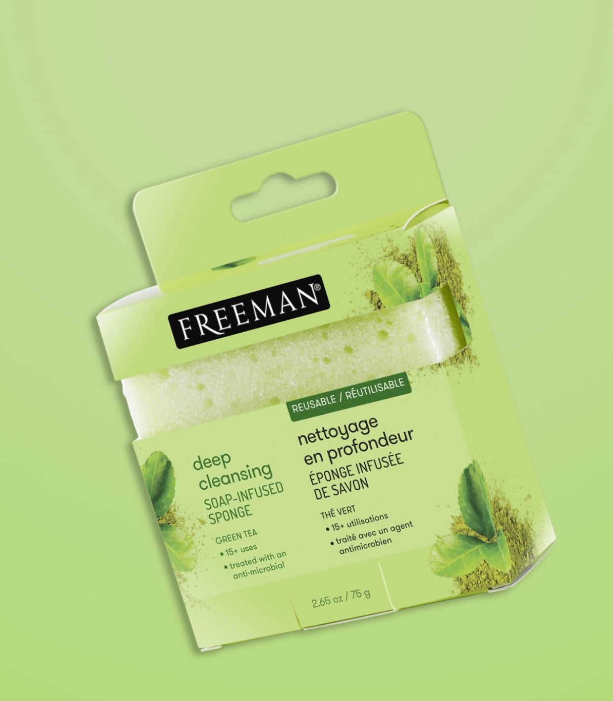 Deep Cleansing Soap-Infused Sponge, Green Tea, 1 Sponge,
