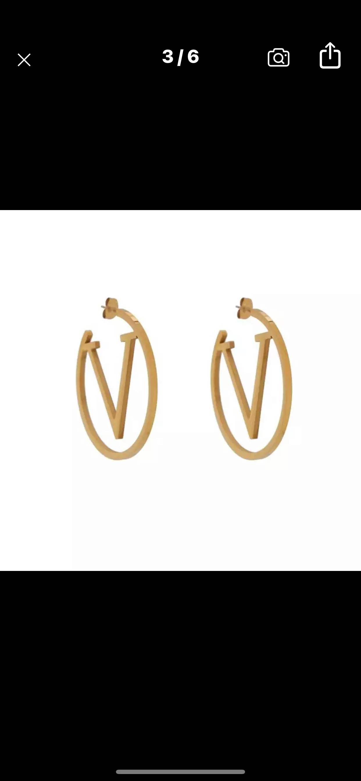 Gold V Hoop Earrings