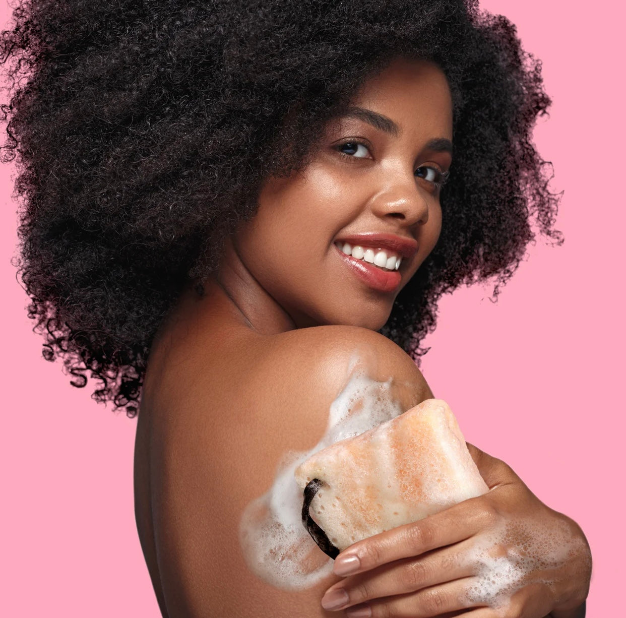 Hydrating Soap-Infused Sponge, Strawberry Milk, 1 Sponge