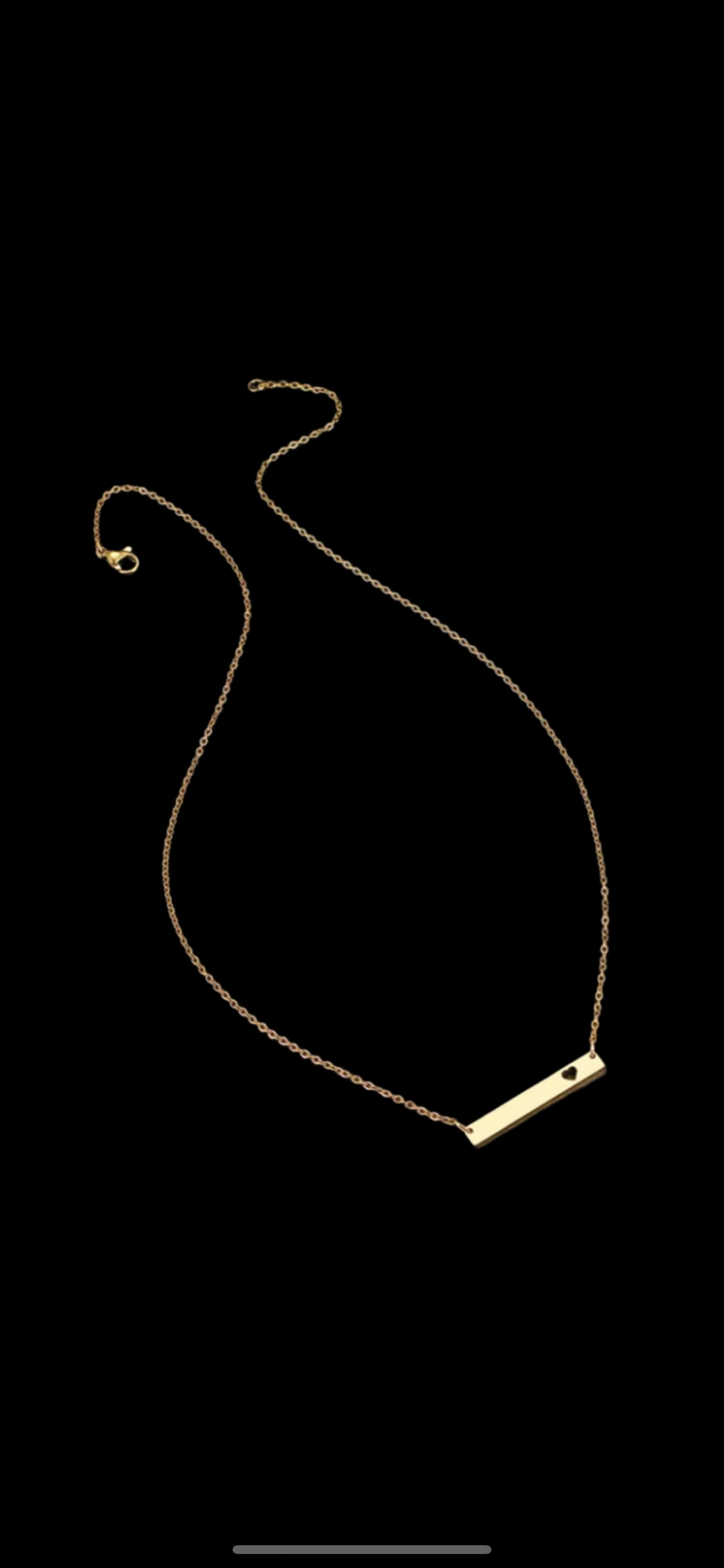 Bar of Love Stainless Steel Necklace