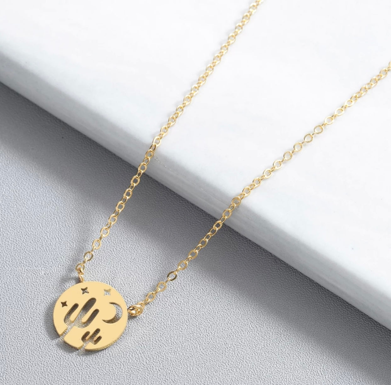 Cactus Plant Stainless Steel Necklace