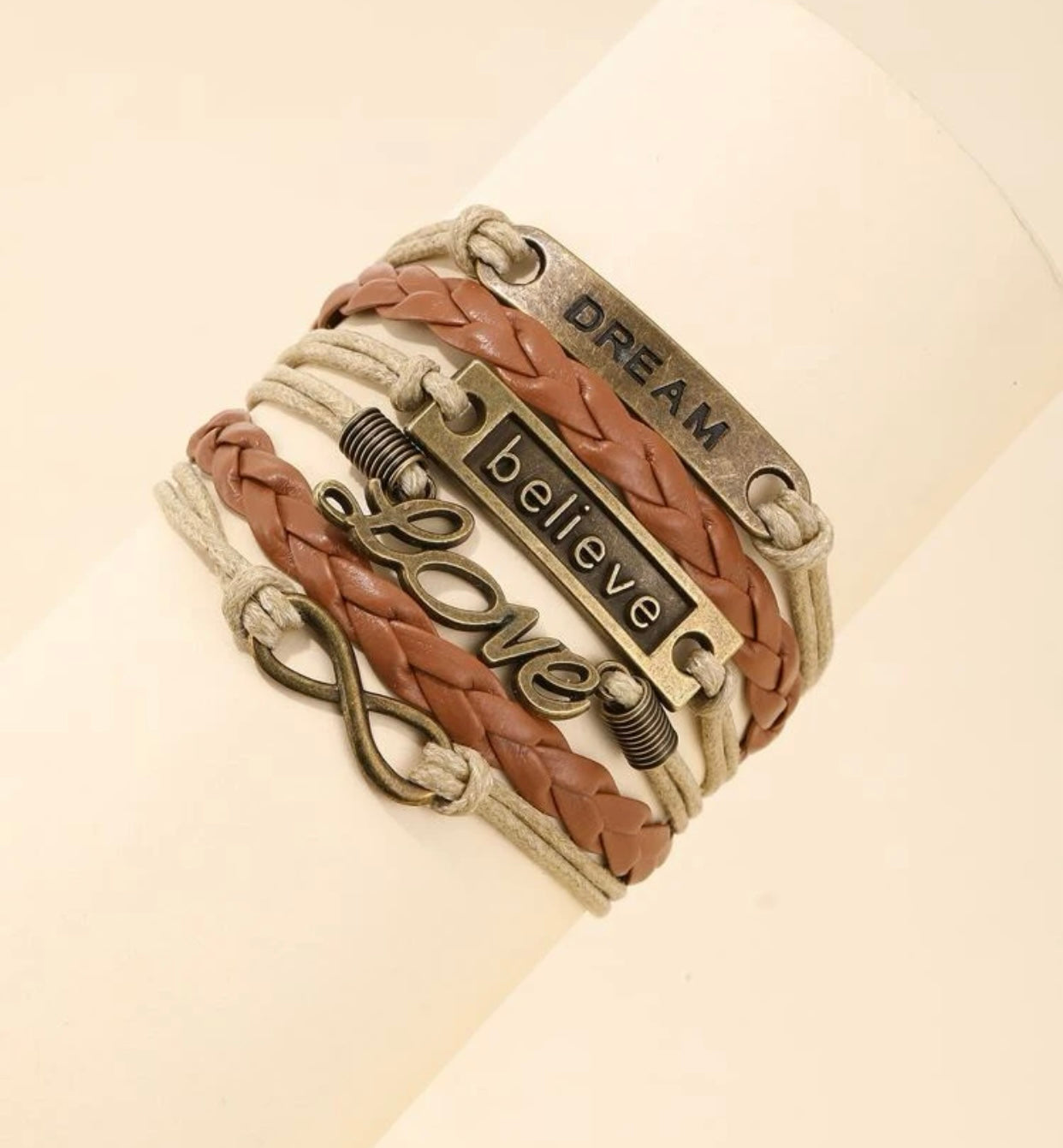Bronze Tree of Life Leather Cord Bracelet
