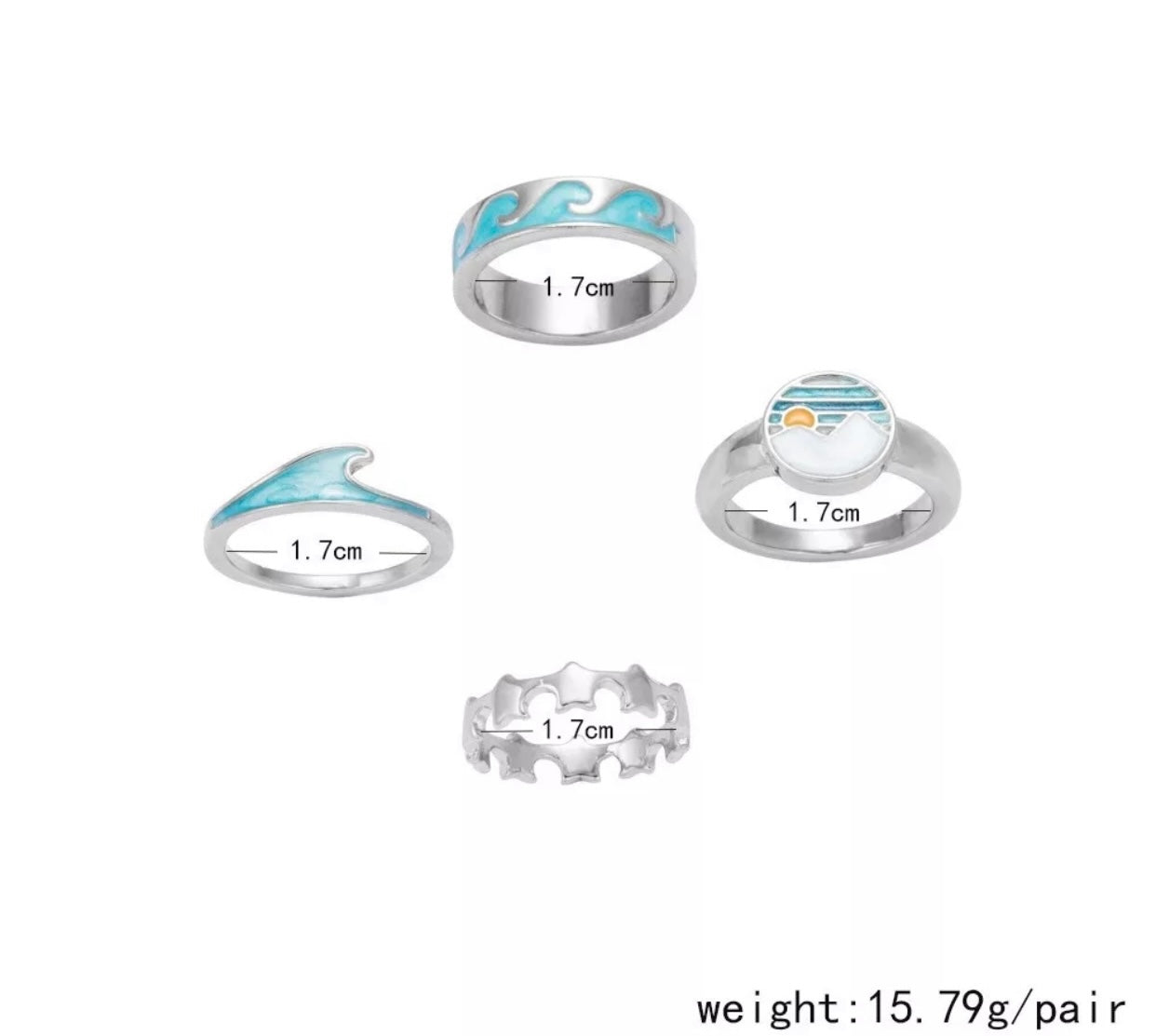 Starpone Beach Ring Set