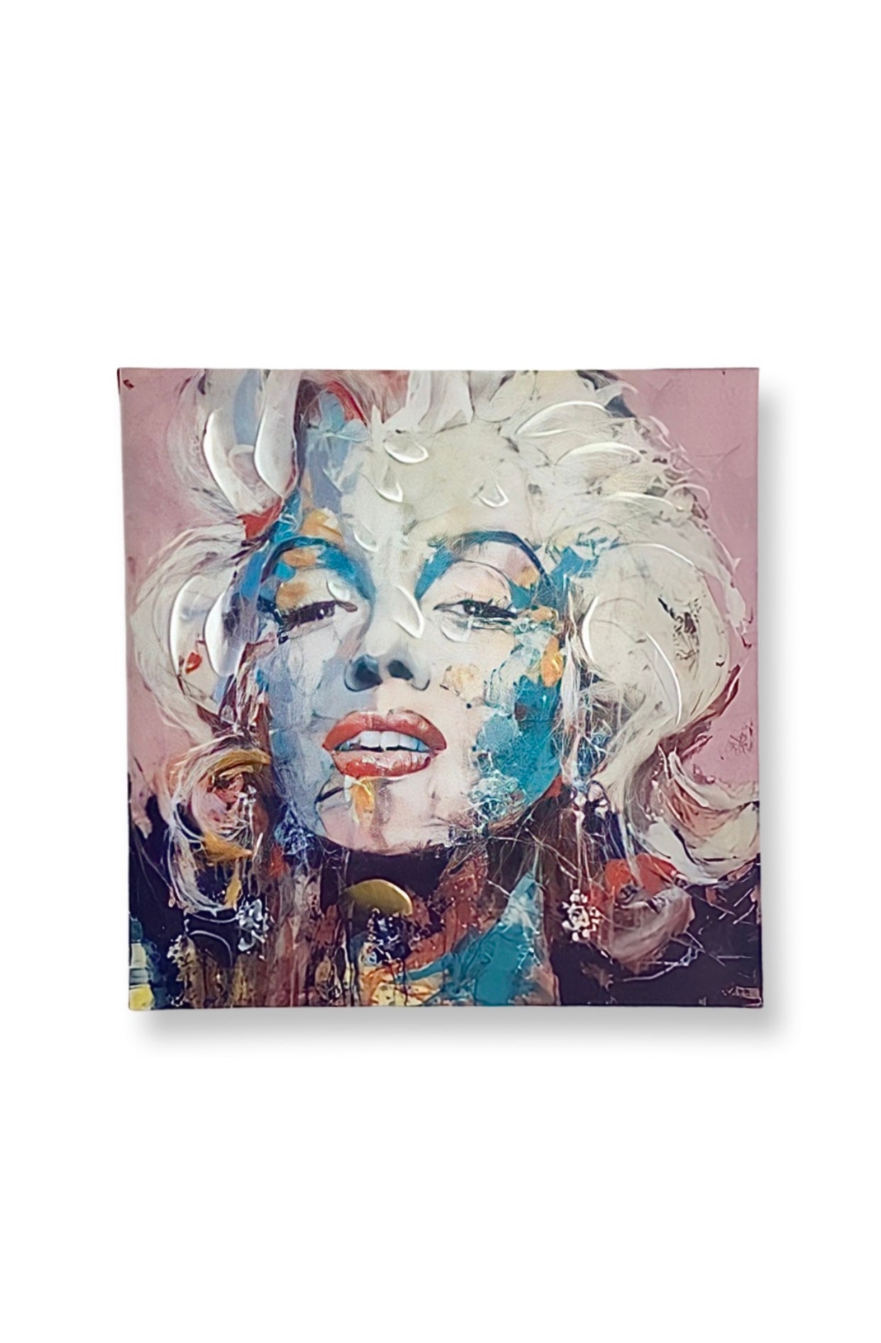 Marilyn Monroe on Canvas Raised Print