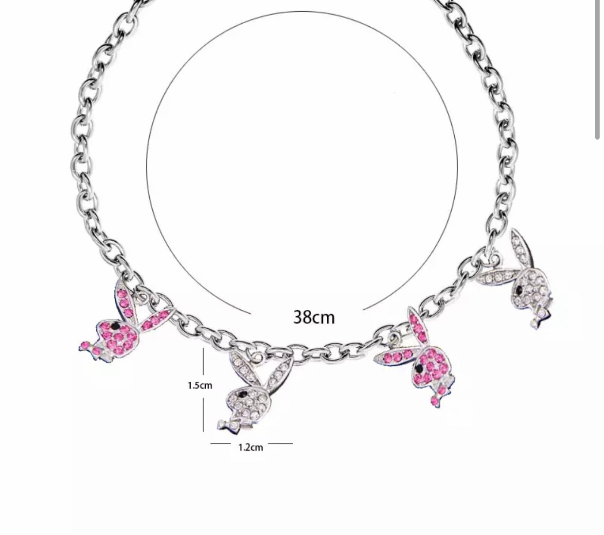 Gold Zircon Playboy Necklace Choker