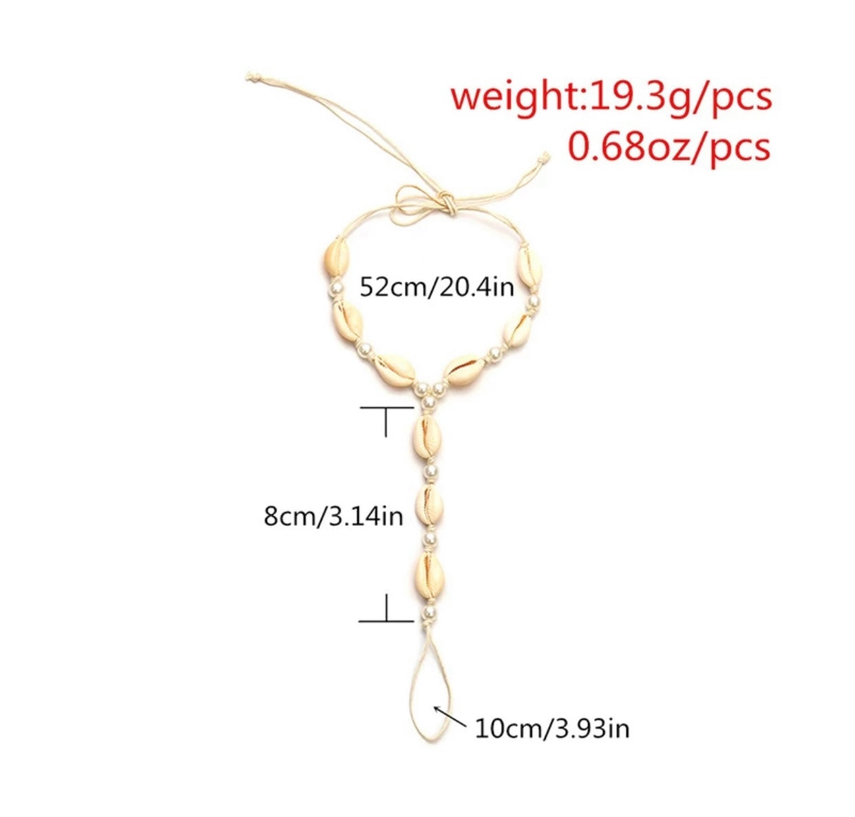 Bermuda Shell Footlace
