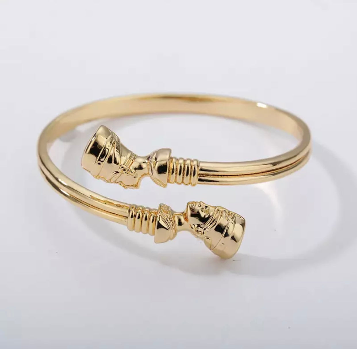 Queen Nefertiti Bangle & Earrings Bracelet Stainless Steel Set