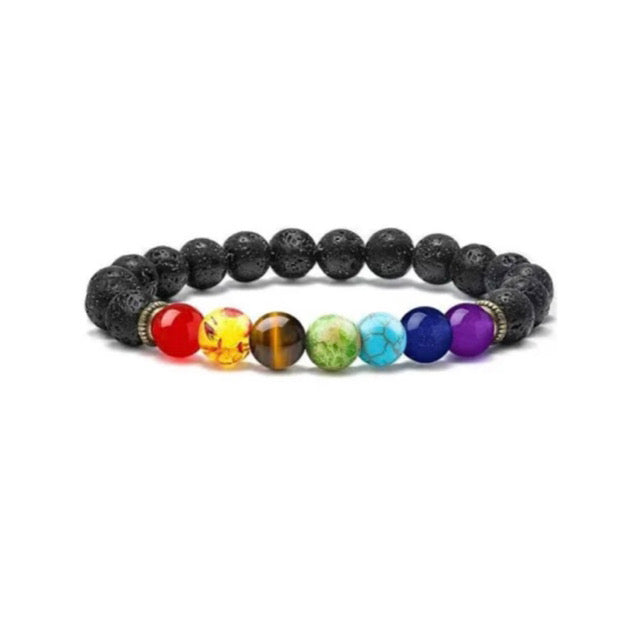 7 Chakra Lava Stone Diffuser Bracelet