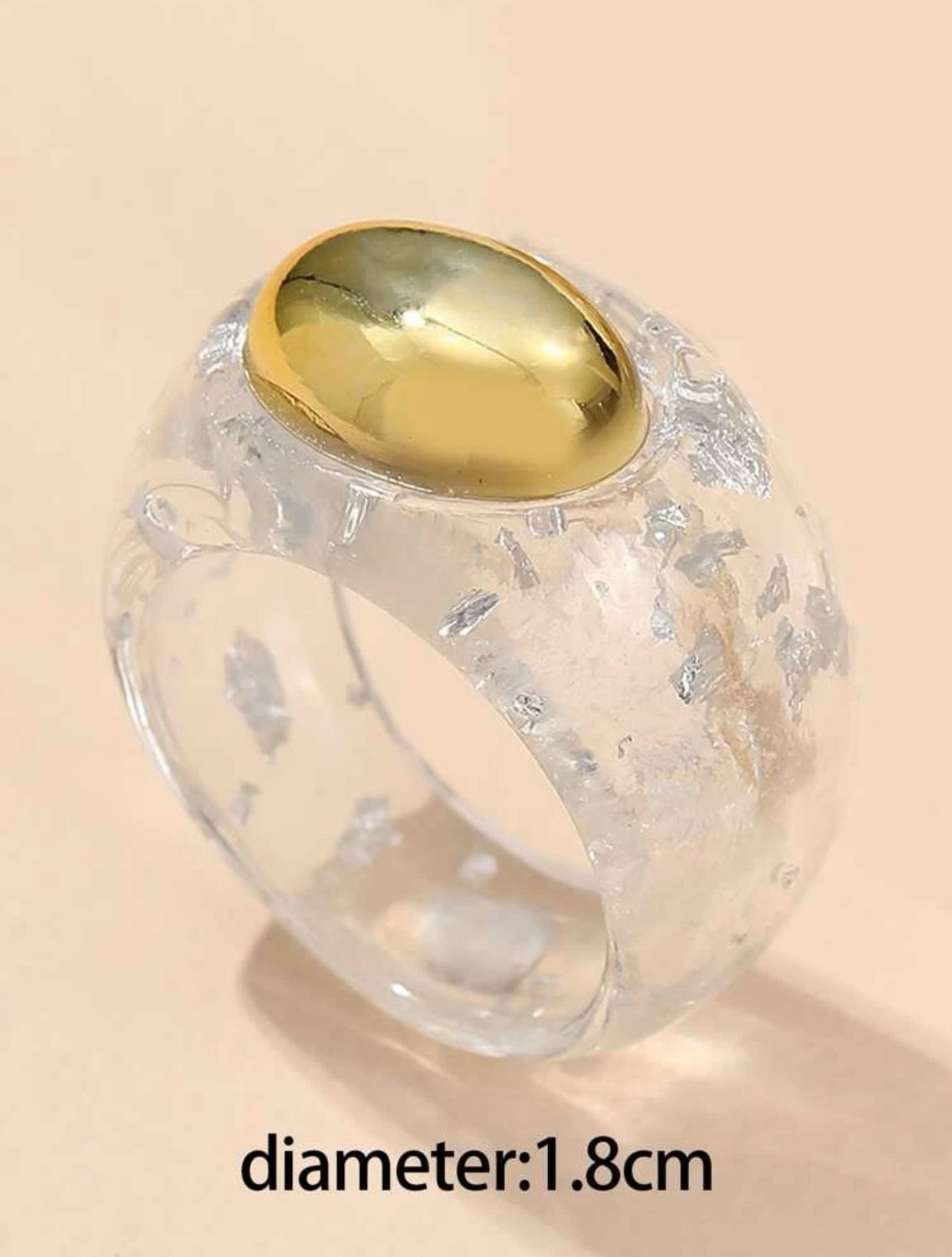 Golden Silver Leaf Ring Set