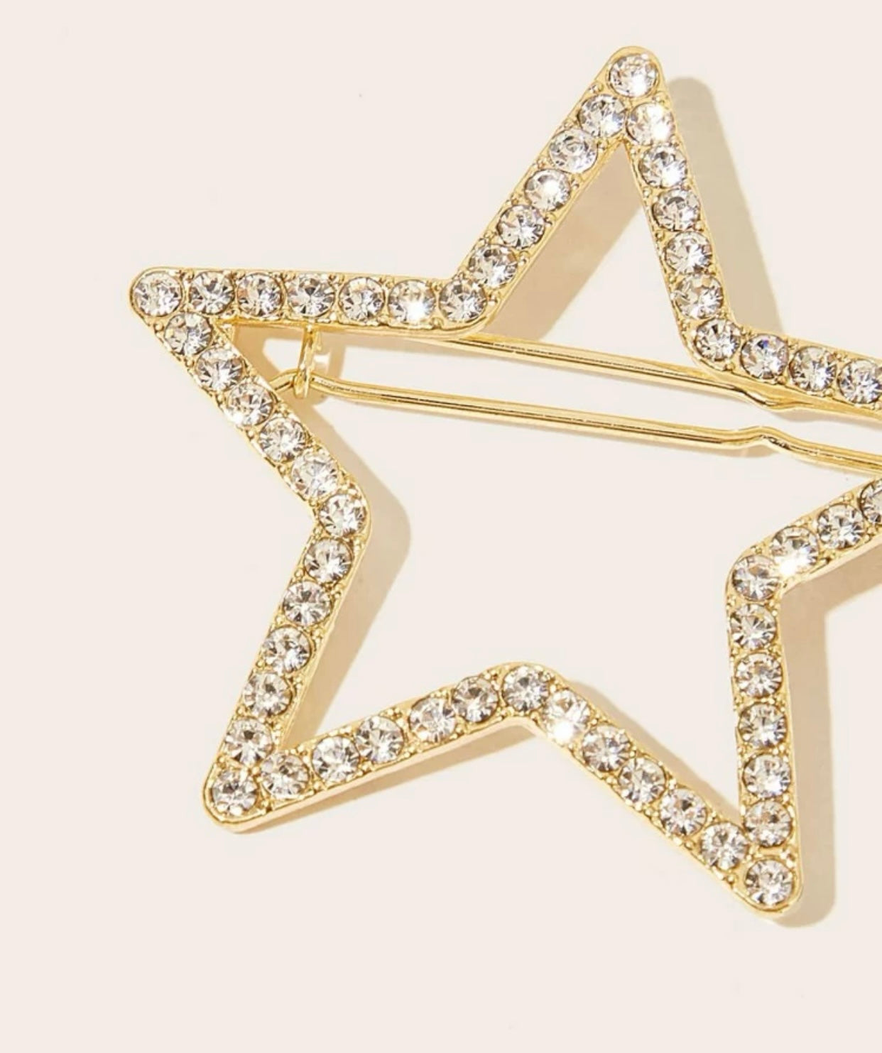 Rhienstone Moon & Star Hair Clip