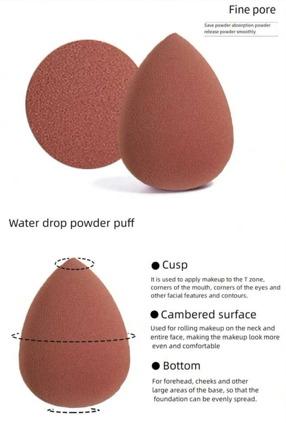 Water drop Shaped Makeup Sponge