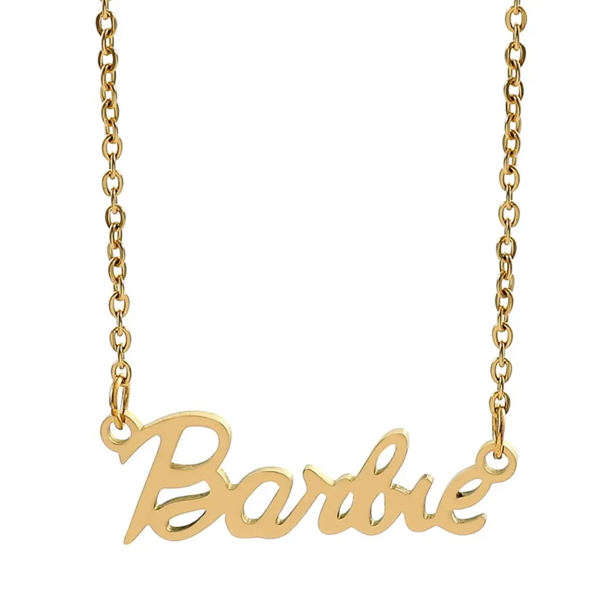 Barbie Logo Necklace Titanium Steel
