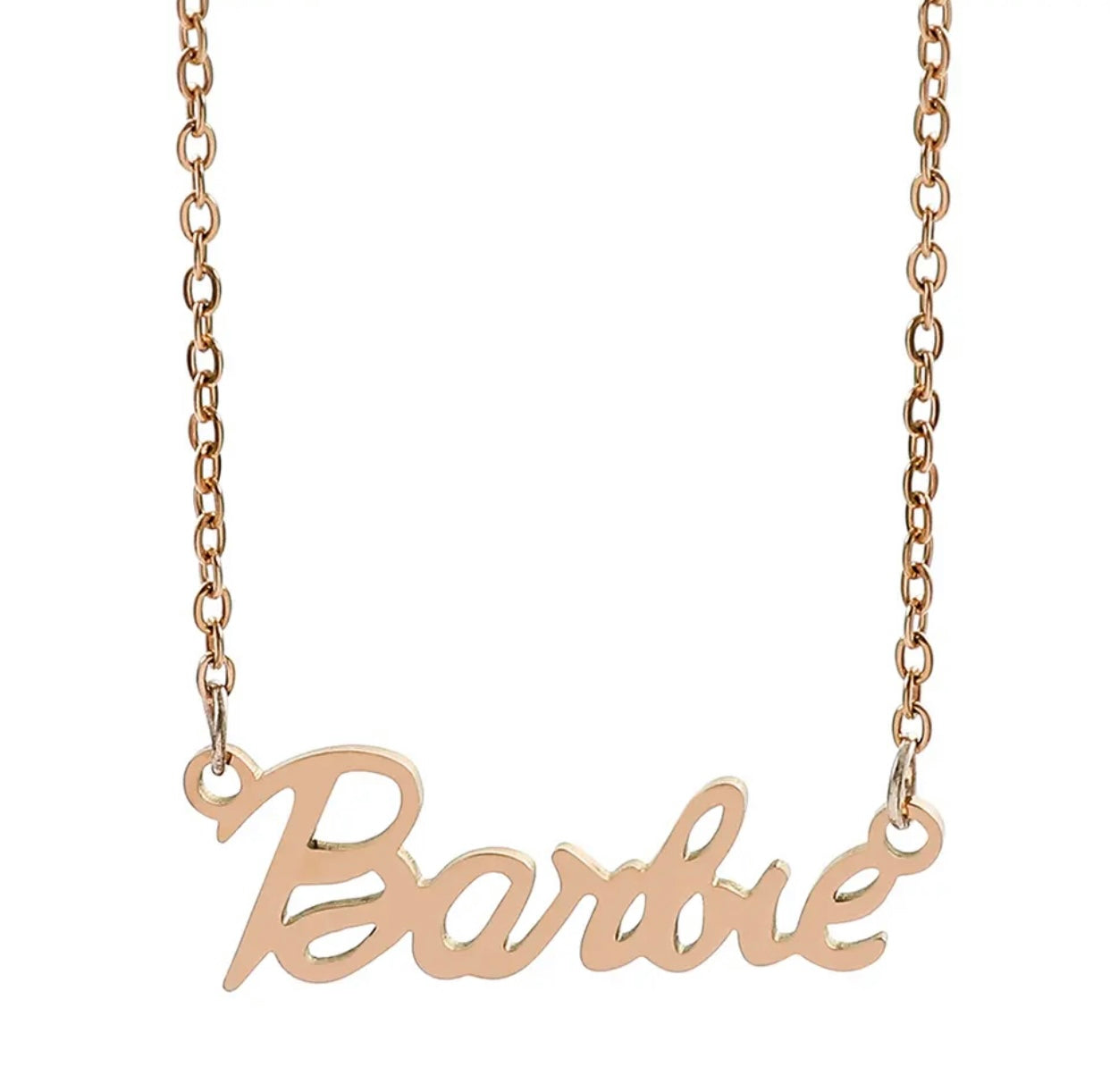 Barbie Logo Necklace Titanium Steel