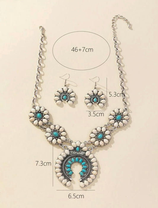 Squash Blossom Earring & Necklace Set