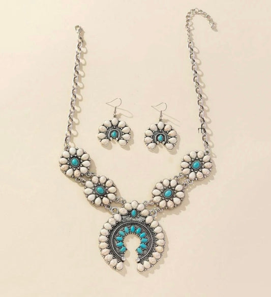 Squash Blossom Earring & Necklace Set