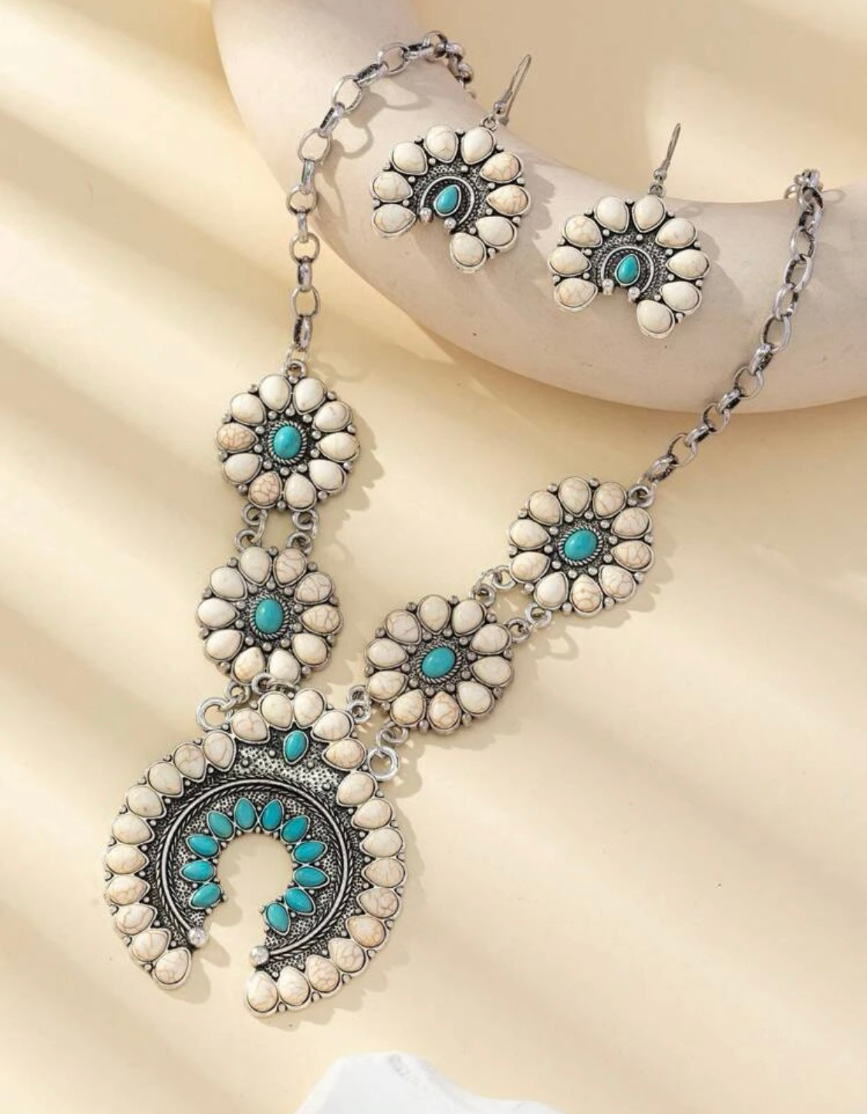 Squash Blossom Earring & Necklace Set