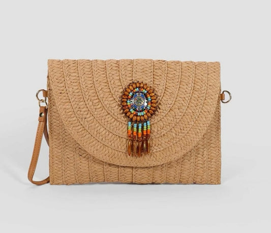 Bora Bora Straw Clutch