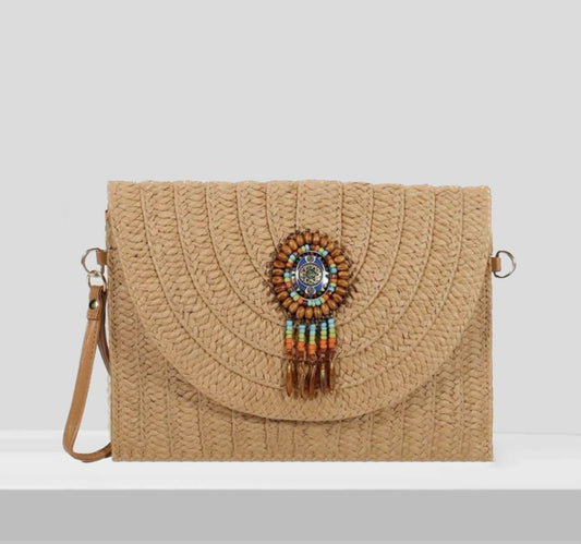 Bora Bora Straw Clutch