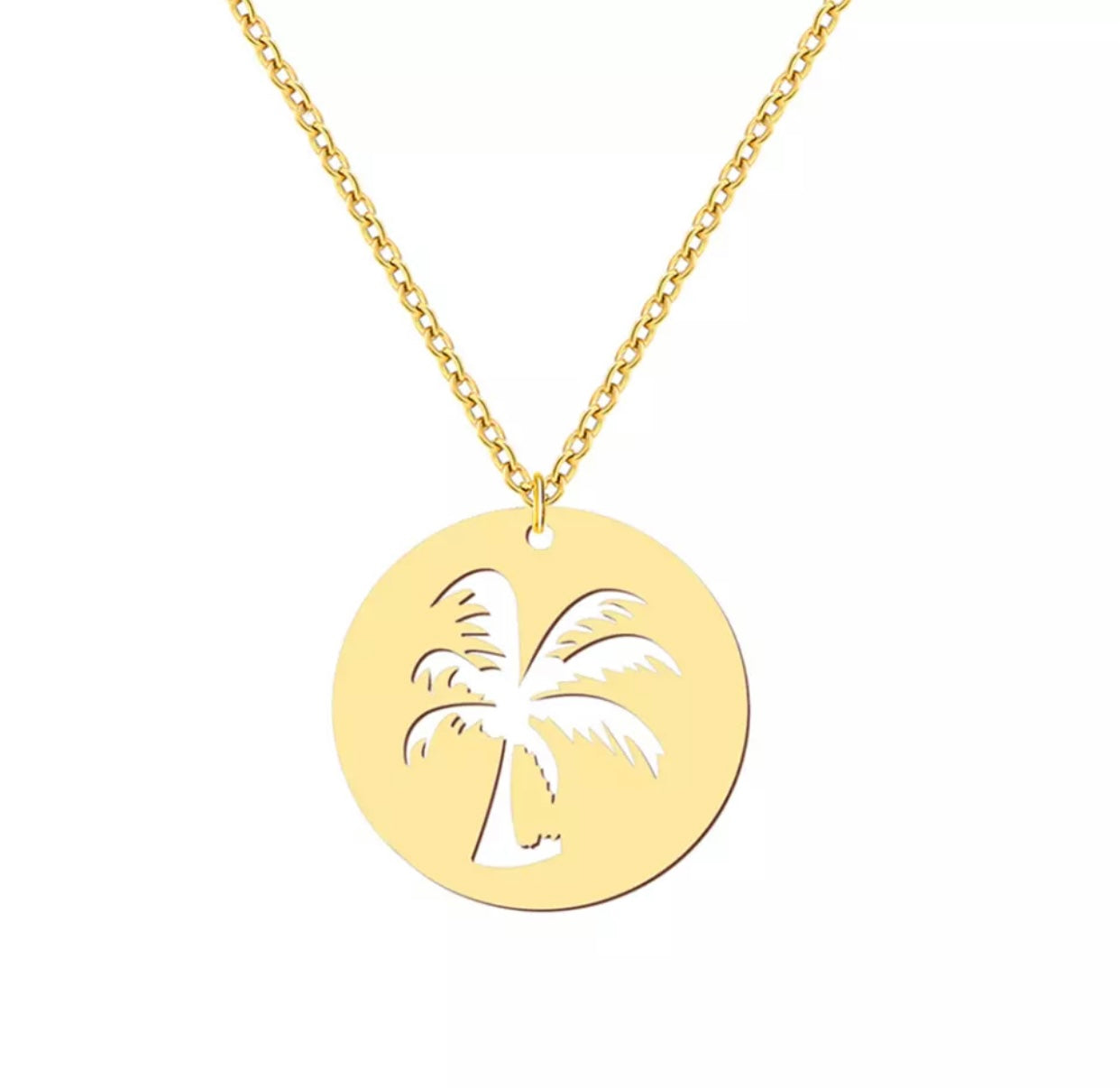 Palm Tree Stainless Steel Necklace