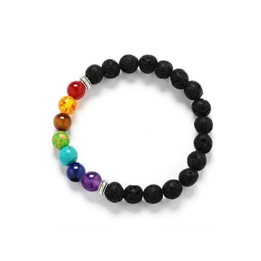 7 Chakra Lava Stone Diffuser Bracelet