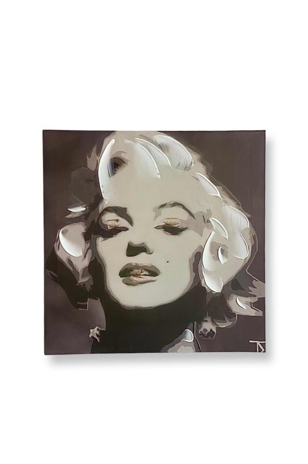 Marilyn Monroe on Canvas Raised Print