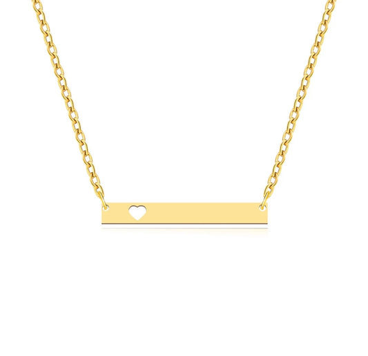 Bar of Love Stainless Steel Necklace