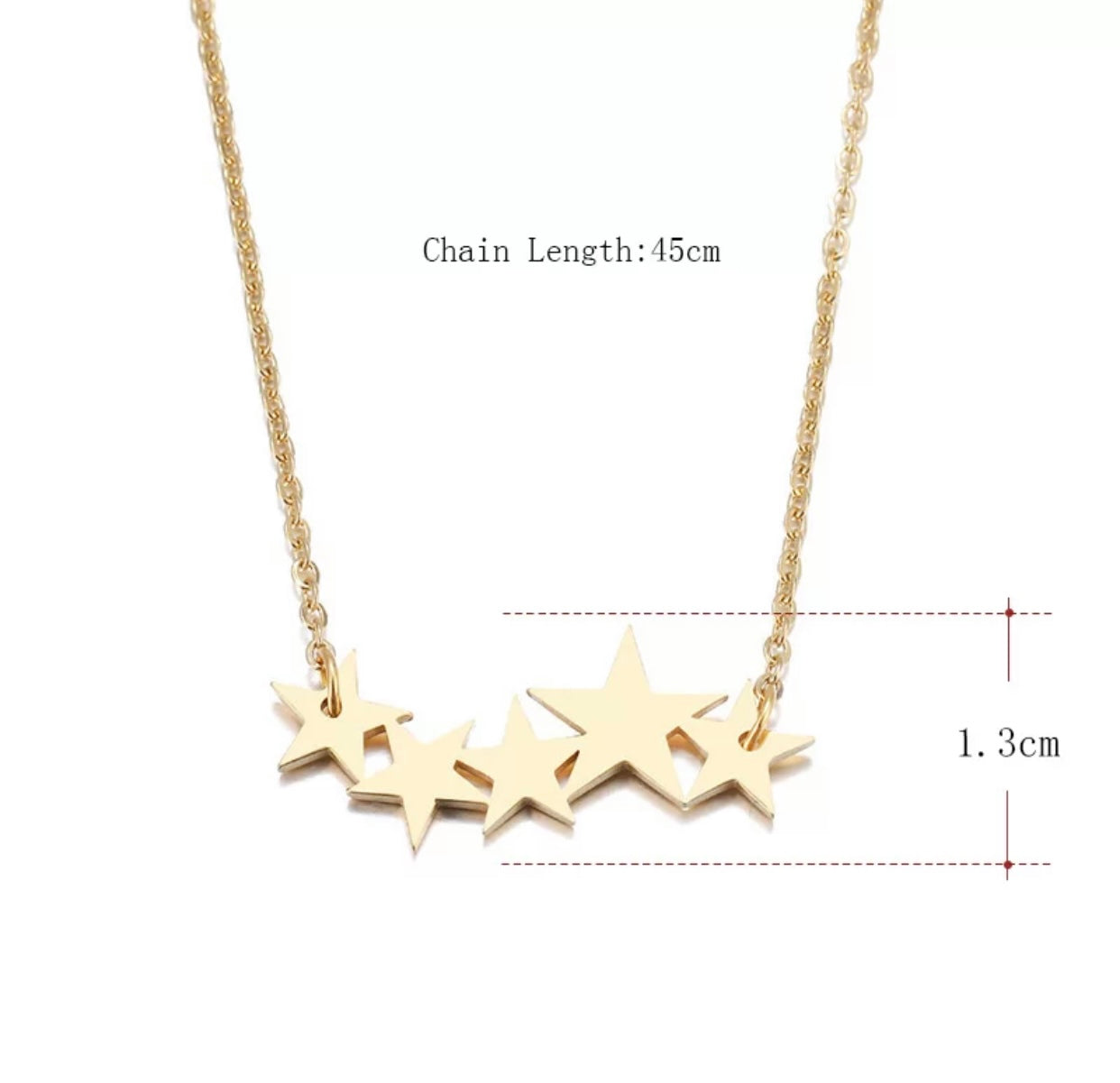 Starlight Stainless Steel Gold Necklace