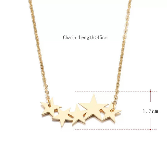 Starlight Stainless Steel Gold Necklace
