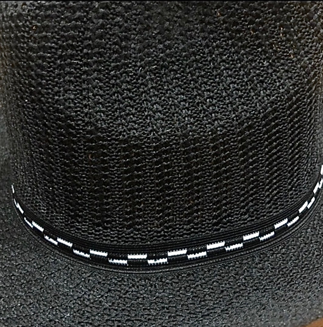 Knitted Mesh Cowboy Sun Hat with Navajo Detailing