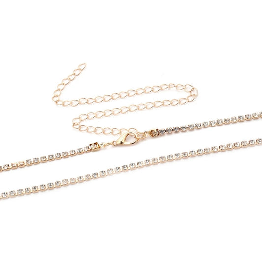 Silver Single Layer Crystal Waist Chain Sexy Diamond Belly Low Waist Chain